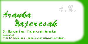 aranka majercsak business card